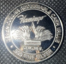 ⭐️Flamingo Hilton Hotel & Casino Limited Edition 3/4 Oz 99.99% Pure Silver Coin picture