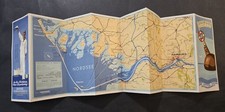 WW2 WWII German HAPAG Nordsee Map Brochure Hamburg Helgoland Travel Foldout 1933 picture