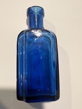 Rare Antique/Vintage Cobalt Blue Medicine Bottle Japanese   picture