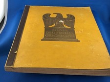 Antique 1936 German Cigarette Card Album Bilder Deutscher Geschichte Complete picture