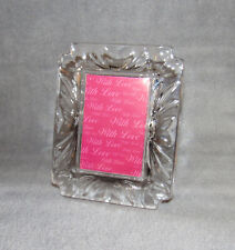 WATERFORD CRYSTAL – With Love – Hearts Design Photo Frame – Signed Fred Curtis picture