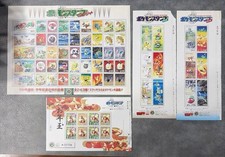 Pokemon Stamp Sheet Lot of 4, Sheet, Special Sheets, A-337398 Used picture