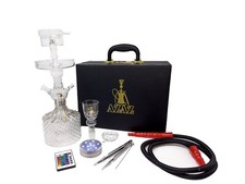 AZAZ Crystal Shisha Luxury Portable Glass Hookah Set with Everything picture