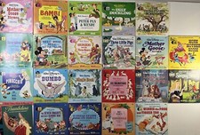 Vintage Disneyland Record And Book Lot (22x) 33 1/3 RPM Complete 24 Page Read picture