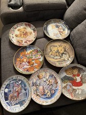 Franklin Mint Heirloom  Recommendation Teddy Bear Plates ~ Lot Of 7 picture