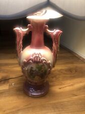 Antique Pink Porcelain Lamp With George Washington And Martha Colonial Works picture