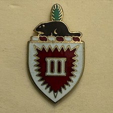 US Army 3rd Engineer Battalion Unit Crest Insignia Pin - 
