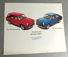 1967 Volkswagen VW Squareback Fastback Fold-Out Poster Dealer Sales Brochure picture