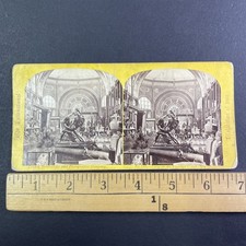 International Exhibition 1862 Stereoview Swedish Court The Grapplers London picture