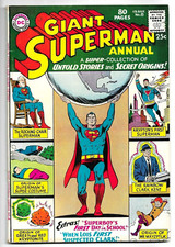 Superman Annual #8, Giant 80 Pages, 1963 Superboy, Secret Origins 7.5 VF- picture