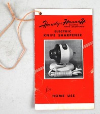 Vintage Handy Hannah Electric Knife Sharpener Product Tag Instructions picture