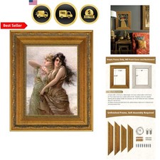 Antique Gold Frame for Canvas 20x24 Vintage Rustic Artwork Wall Decor picture