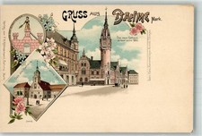 13571547 - 1701 Dahme lithograph the old town hall anno 1692 coat of arms the picture