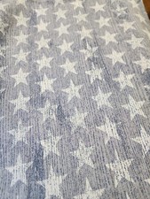 1.50 YARDS  Rustic Demin Look With Stars Quilting Cotton Spring Ind 2997 picture