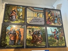 Rare 6 Victorian Magic Lantern Glass Slides The Parable of the Prodigal Son” Set picture