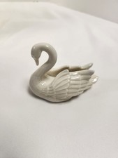 Lenox Swan Figurine Wedding Cake Topper Place Card Holder VINTAGE picture