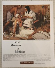 1959 Parke Davis Vintage Ad 14 x 10 great moments in medicine Robert Thom picture