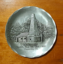 Vtg Wendell August Forge Drake Well  Hand Forged Metal Plate Titusville PA picture