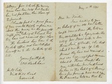 Antique Victorian Handwritten Letter May 11, 1898 W.B. Rackham Norwich Norfolk picture