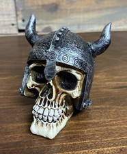 SKULL WITH VIKING HELMET  3 1/4