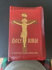 Bible Holy Trinity Edition 1951 Catholic Press Inc. Chicago deluxe embossed picture