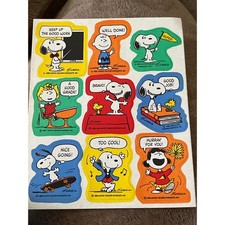 Vintage Peanuts Snoopy Sticker Sheets Lot United Feature Syndicate Schulz 1958 picture
