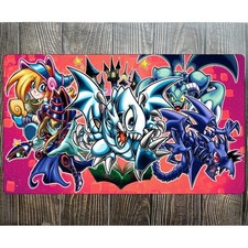 Yu-Gi-Oh Playmat Dark Magician Blue Eyes Red Eyes 600x350mm TCG Mat picture