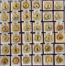 Vintage Set of 36 The Hummel Gold Christmas Ornament Collection W/ Boxes picture