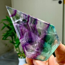 133G Natural rainbow fluorite crystal water droplet obelisk crystal healing A578 picture