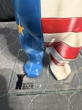 Authentic Berlin Buddy Bear US-EU Rare Bear Hand Painted w/ original artist info picture