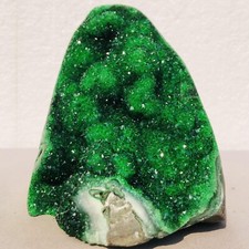 2.04lb New Find green geode quartz cluster crystal Cathedrals specimen Healing picture