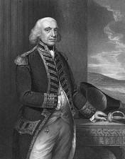 Portrait of Richard Howe British Admiral who fought against Coloni- Old Photo picture