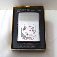 Vintage Zippo 352 Venetian 1974 Florida Seashells NOS NEVER FILLED/FIRED picture