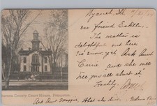 Bureau County Court House Princeton Illinois IL Horse Carriage 1904 Postcard picture