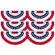 Roterdon American Flag Bunting - 3X6 Ft 6 Pcs Outdoor Patriotic Bunting - 6 Pcs picture