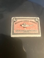 Canada Semi Official Air Mail Stamp Western Canada Airways c192 picture