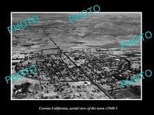 Corona California Aerial View Of The Town c1940 2 Old Large Historic Photo picture