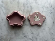Wedgwood Jasperware Pink Star Shaped Pegasus Trinket Box With Lid England EUC picture