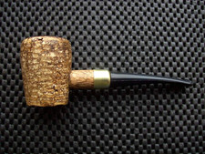 Missouri Meerschaum Corn Cob Pipe Washington Rob Roy Bent Black Stem picture