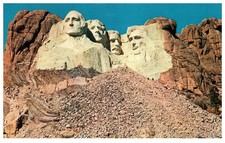 Vintage Postcard Mt Rushmore Shrine of Democracy Black Hills South Dakota picture