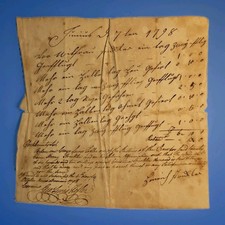 1798 York County PA German Probate Estate Claim Strickler Farm Labor Signed picture