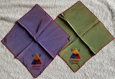 2 World War II sweetheart handkerchiefs U.S. Armored Forces military 1940s picture