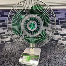 Vintage Rare Green Lasco Sears RoebuckTilting OscillatingAtomic Logo Fan 3 Speed picture