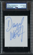 Denzel Washington signed autograph 3x4 Actor Producer Cut RC PSA Slabbed picture