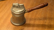 VINTAGE RONSON COLONY WORKING WICK TABLE LIGHTER w/WOOD HANDLE 1955-'58 picture