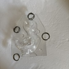 Vintage Easter Candy TOMRIC Plastics DUCK Chocolate Mold Clips 4 1/2 In picture