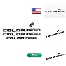 Door Rear Emblems Letters 3D Badge for 2023+ Colorado 3PCS Gloss Black picture