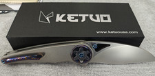 Ketuo Happy Hour M390  Titanium Pocket Knife with Mokuti Inlay picture