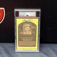 Gary Carter Autograph Signed HOF Plaque Postcard PSA/DNA COA New York Mets Expos picture