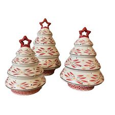 Temptations By Tara Light Up Christmas Trees Set Of 3 Old World Red Cranberry picture